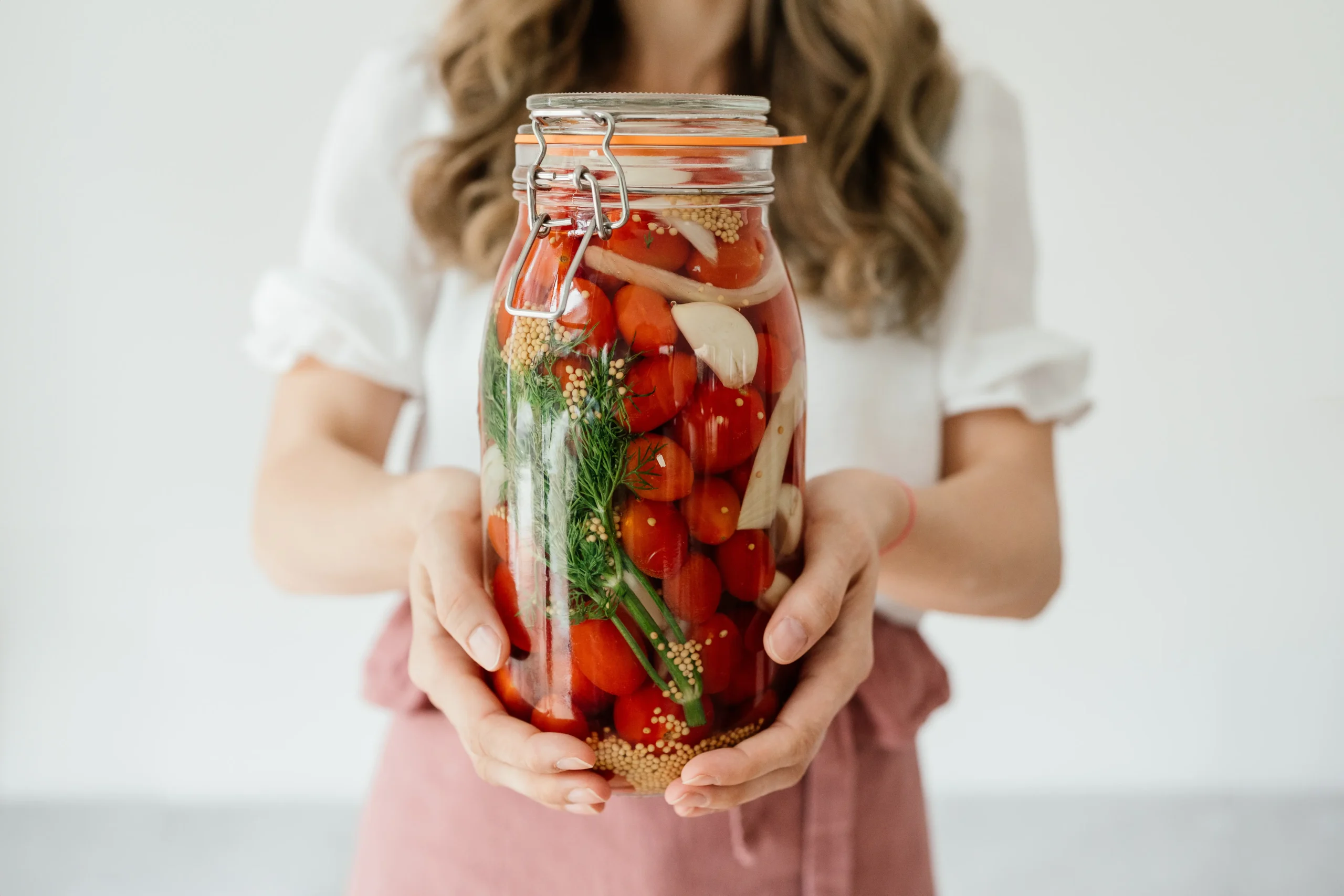 fermentiertes Gemüse im Glas